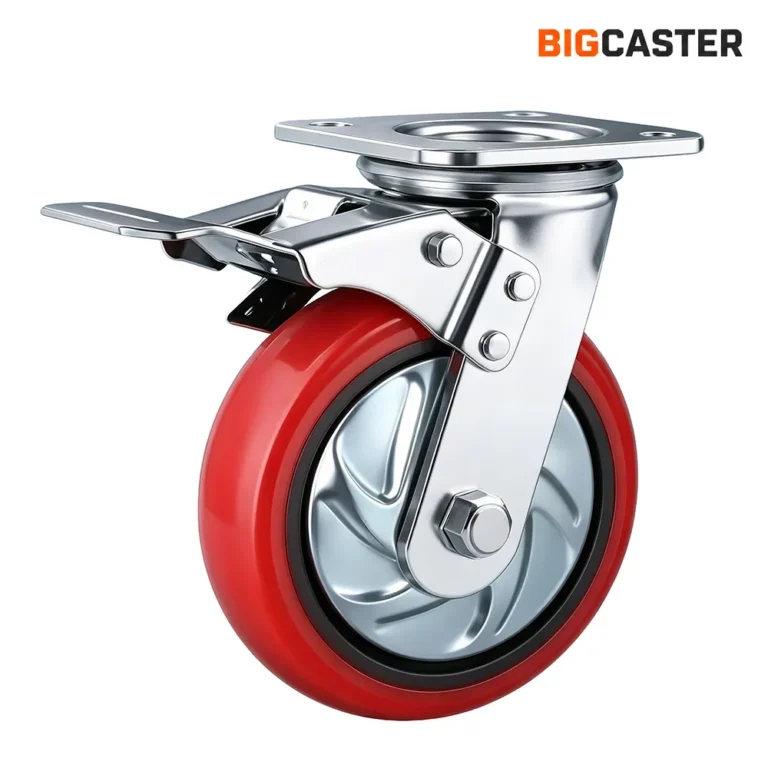 5-inch-Korea-heavy-duty-iron-core-brake-PU-caster-G4211
