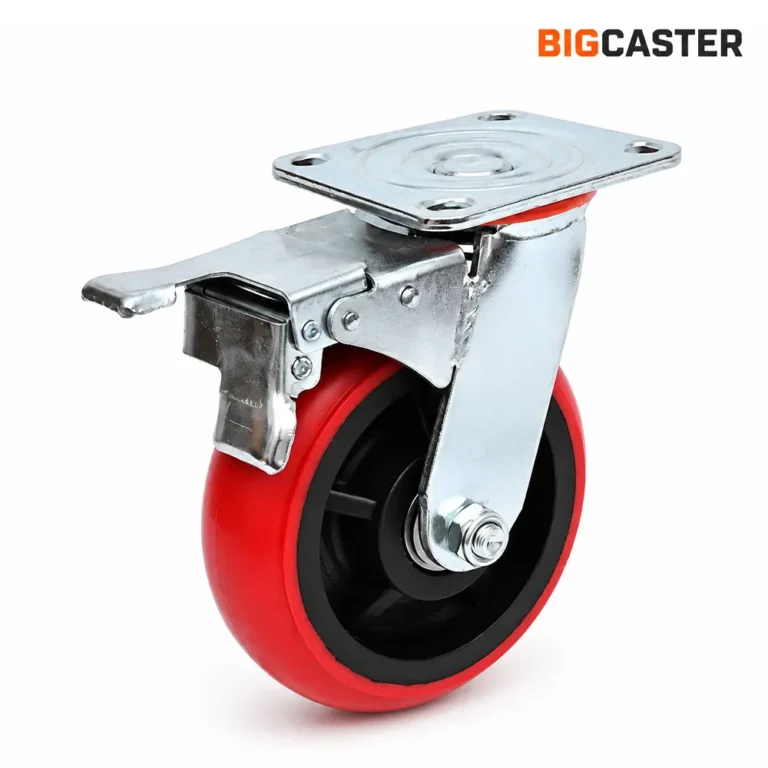 8-inch-pp-core-heavy-duty-Polyurethane-swivel-brake-caster-wheel-m0180