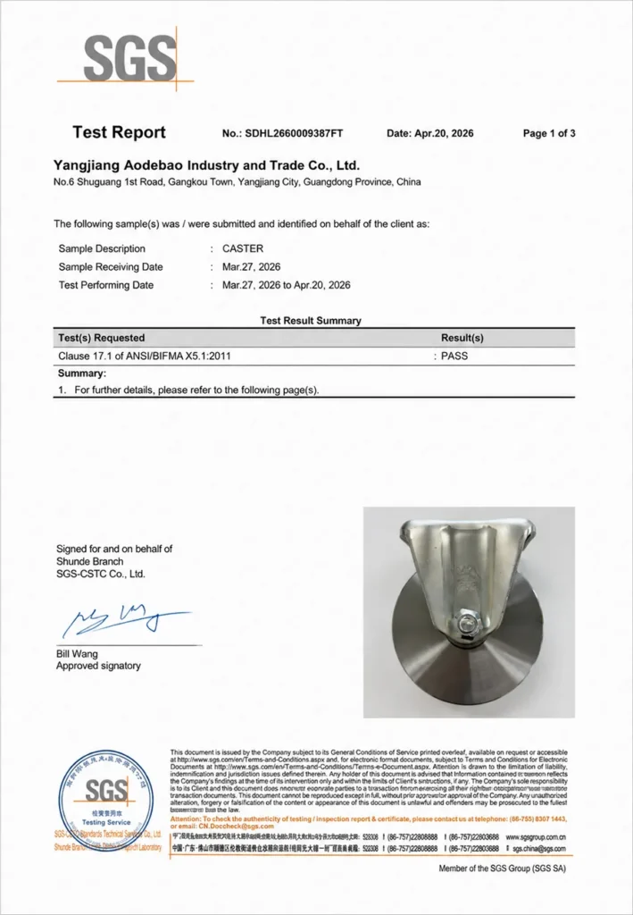 Big-Caster-SGS-Certificate