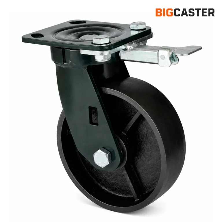 Impact-resistant-heavy-duty-milling-iron-swivel-casters-with-steering-lock-T0601