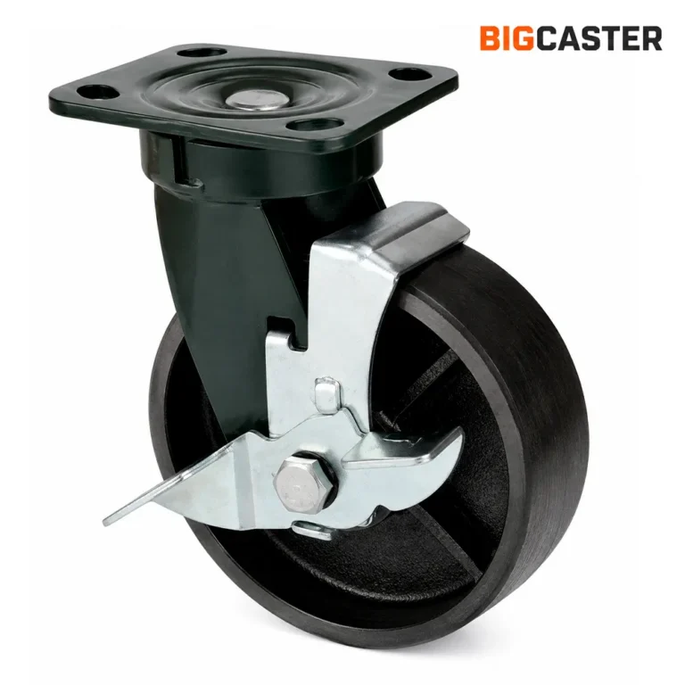 Impact-resistant-heavy-duty-milling-iron-universal-brake-casters-t0601