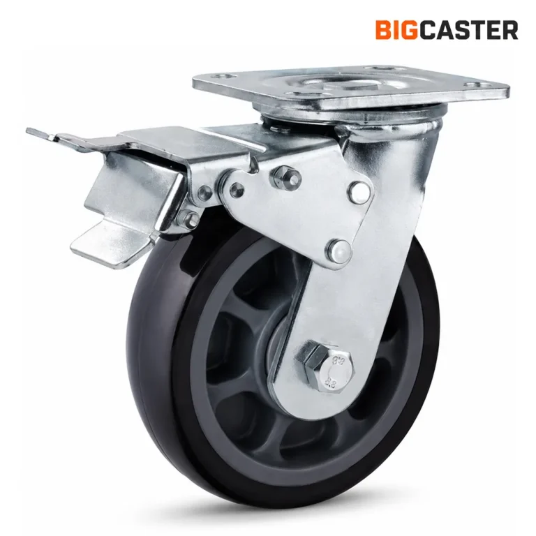 heavy-duty-black-polyurethane-brake-caster-G4204