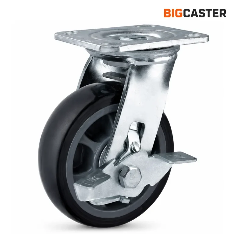 heavy-duty-black-polyurethane-side-brake-caster-G4204