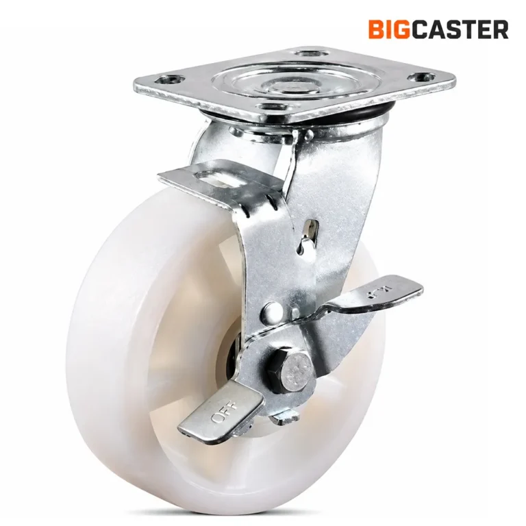 heavy-duty-white-nylon-side-brake-caster-G4802