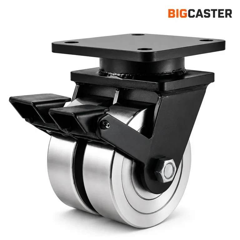 super-heavy-duty-dual-wheel-steel-swivel-brake-caster-wheels-e0301